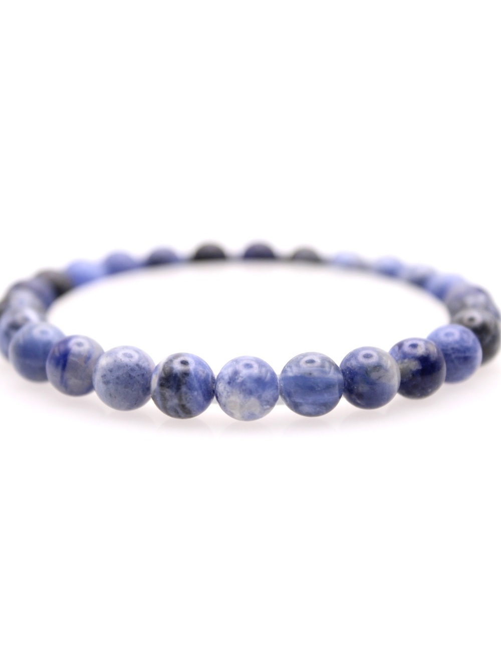 Blue Sodalite Beaded Stretch Bracelet